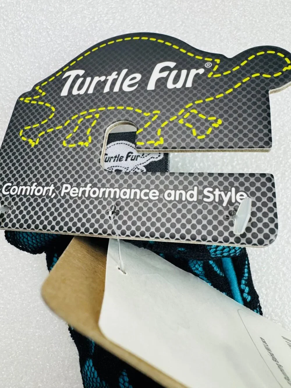 Turtle Fur Teal with Black Lace Stretch Headband Running Band Skiing
